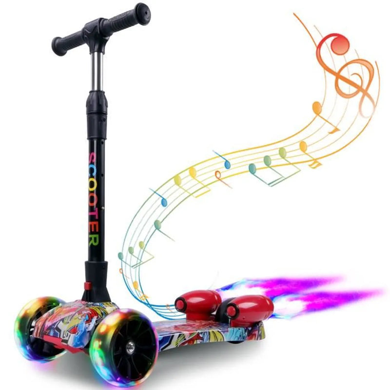 Patineta Scooter Monopatin Con Humo Bluetooht Musica Y Luces